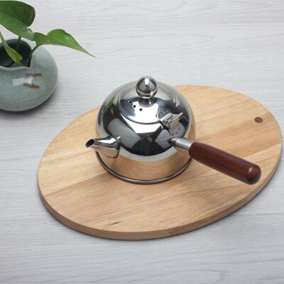 500ml Enkele Handgreep Waterkoker Inductie Turk Samll Koffie Melk Thee Pot 304 Roestvrij Staal Outdoor Waterkoker Drinkware gas: Silver