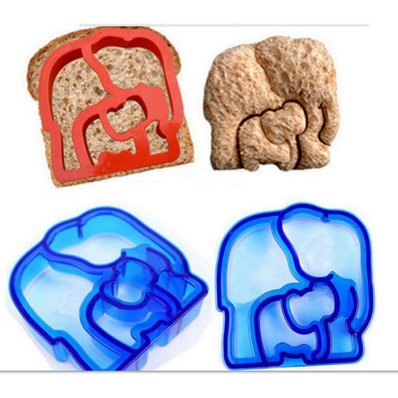 Kindersandwichmesset, roestvrijstalen mal in de vorm van een dinosaurusster in de vorm van een hart, mal voor het maken van cartoons, kunststof snijmal