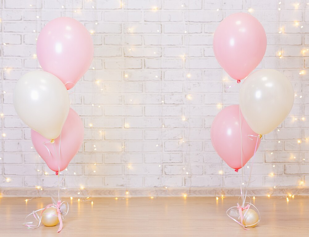 BEIPOTO Neugeborenen Fotografie Kulissen rosa ballon ziegel Zauberstab Baby kuchen zerschlagen hintergrund Blitz freundlicher 1st geburtstag requisiten B374