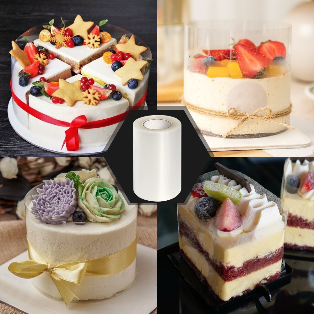 Transparent Cake Surround Film Kitchen Bakeware Acetate Film for Cake Decor Mousse Cake Sheets Surrounding Edge Diy Baking Tools