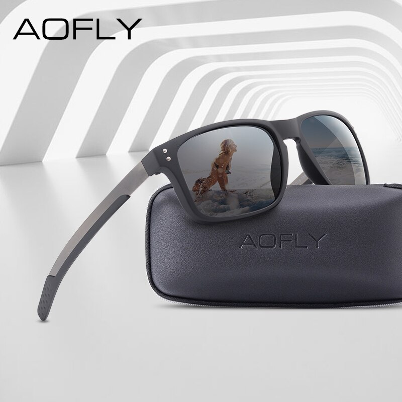 AOFLY BRAND Classic Polarized Sunglasses Men Mirror Drive Sunglasses Male TR90 Flexible Frame Eyewear Female Gafas UV400