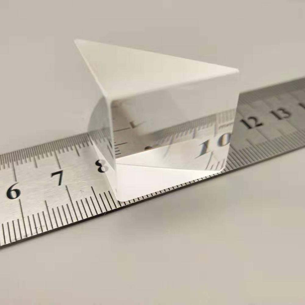 Light-collecting Right-angle Prism Optical K9 Glass Polished On Both Sides, Light Refraction Teaching Laboratory Equipment