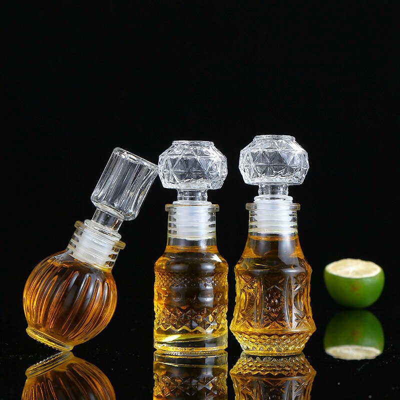 Jarra de miel de cristal de lujo X15, jarra de 50ml de capacidad, 2oz, decantador, botellas de vidrio de almacenamiento, de de boda, tarros de miel