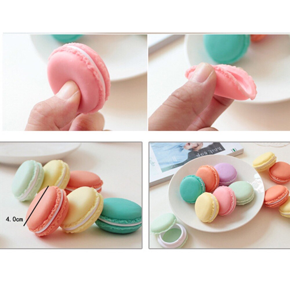 6pcs/lot Macaron Jewelry Box Cute Ring Pendant Bead Storage Box Tiny Jewelry Storage Resin Pill Case Organizer