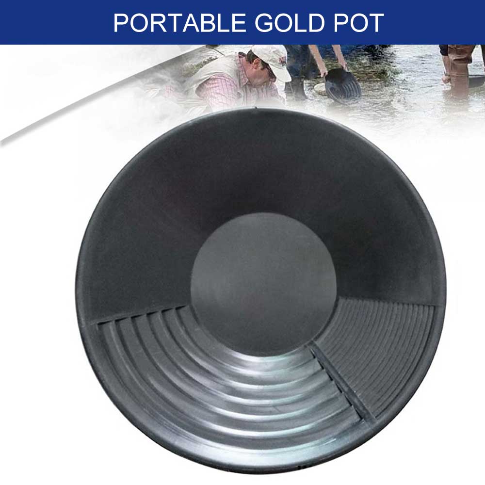 Plastic Gold Panning Basin - Green Prospecting Pan For River Gold Mining, Outdoor Treasure Hunting (15x4.7 Inches)