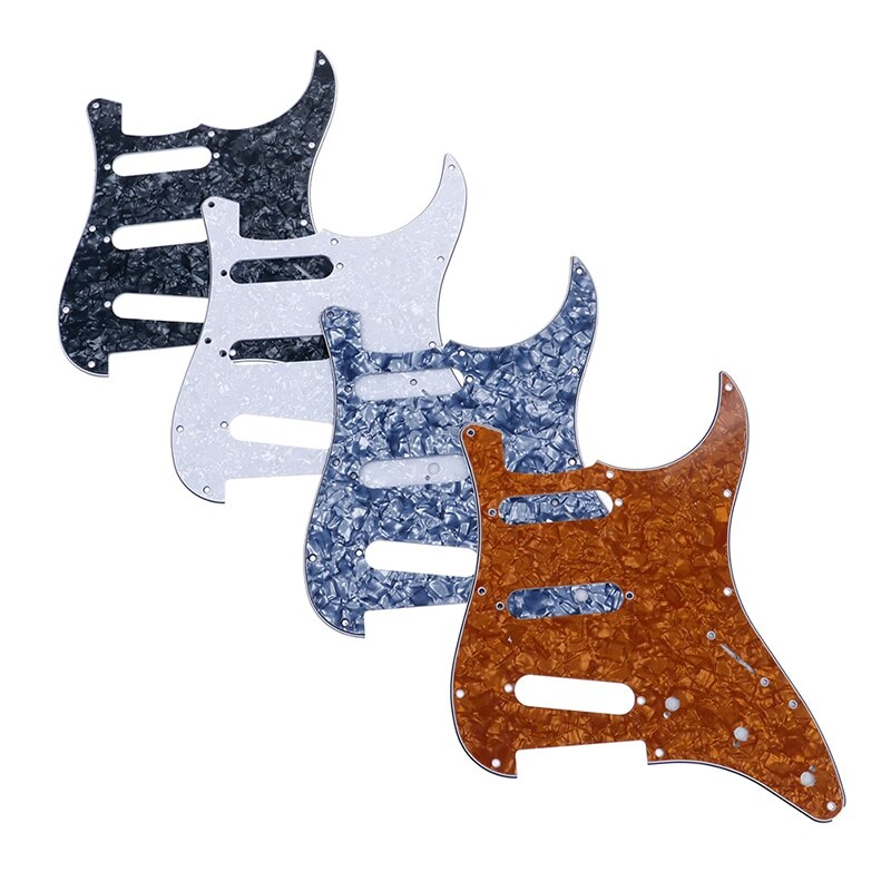 1Pc guitare Pickguard guitare électrique Pickguard plaque à gratter pour Strat Stratocaster noir Instruments & équipement