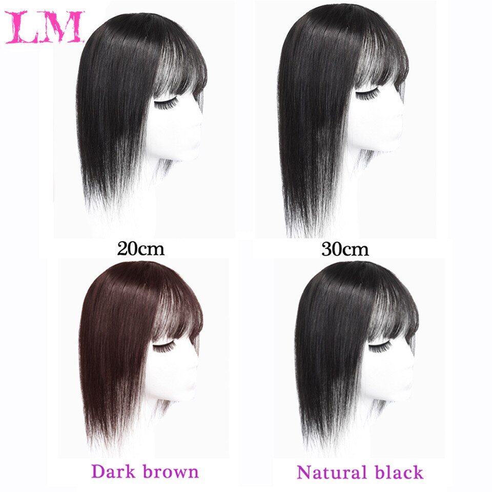Lm franja invisível cabeça sem emenda cabelo ondinha de água cabelo ar franja cabeça sobrecarga natural invisível substituição capa cabelo branco