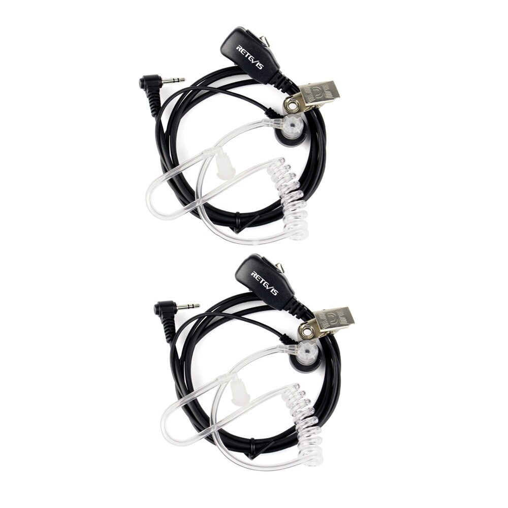 Retevis 1Pin Walkie Talkie Ohrhörer PTT MIC Noise Reduction Headset Transceiver Für Motorola T270 T800 T100TP T100 Zwei-weg radio: 2pcs Earpieces