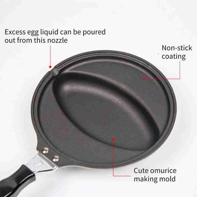 Non-stick Omelette Rice Pan Flat-bottomed Frying Pan Restaurant Egg Dumplings Liquid Omelet Rice Mold For Commercial Gas Stove