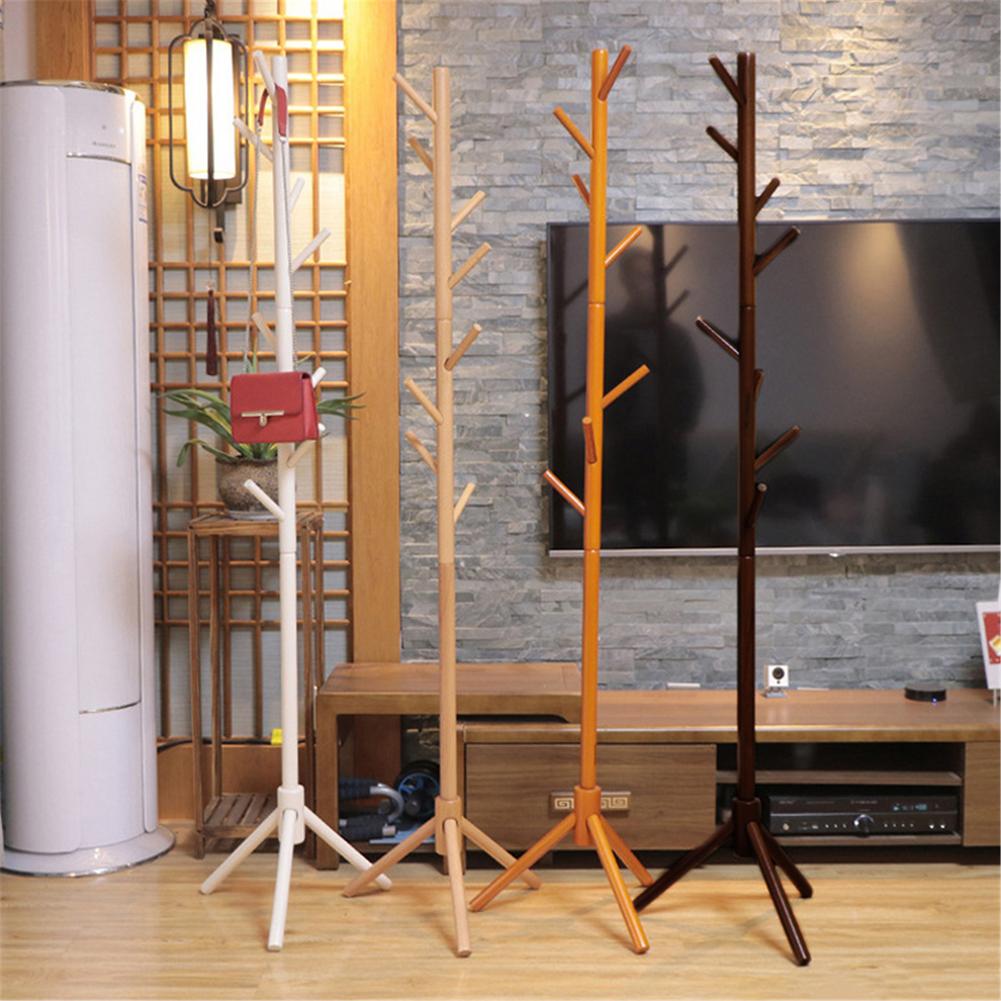 Porte-manteau Simple en pin, cintre pratique et Durable de 175*43cm pour le bureau à domicile