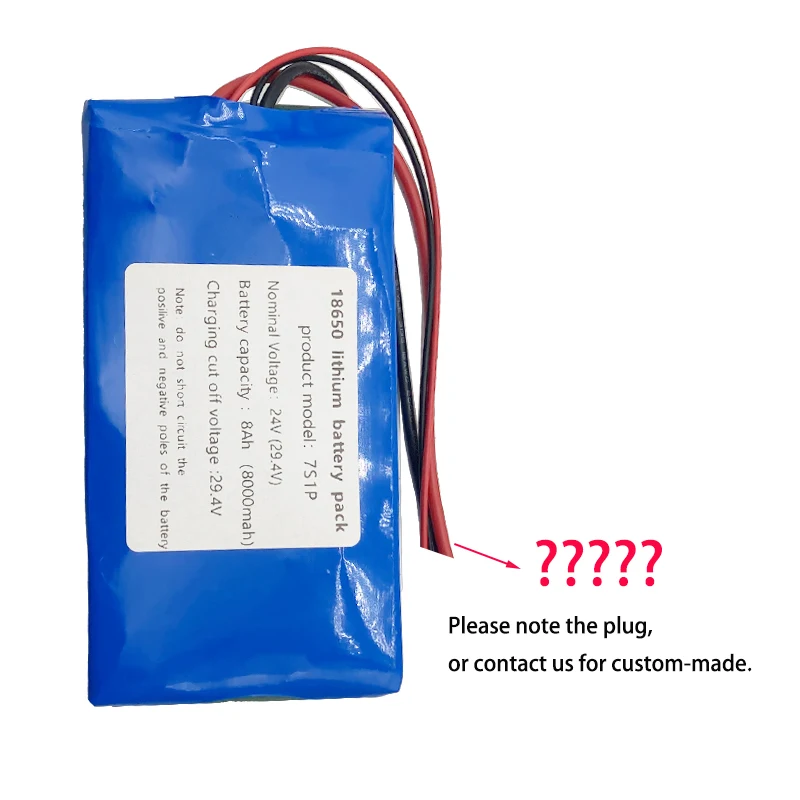 18650 7S1P 25,2 V 24 V 8000 mAh Li-Ionen-Akku mit BMS, zur Überwachung von Lautsprechern, kleiner wiederaufladbarer Elektro-Einrad-Akku: Himmel Blau