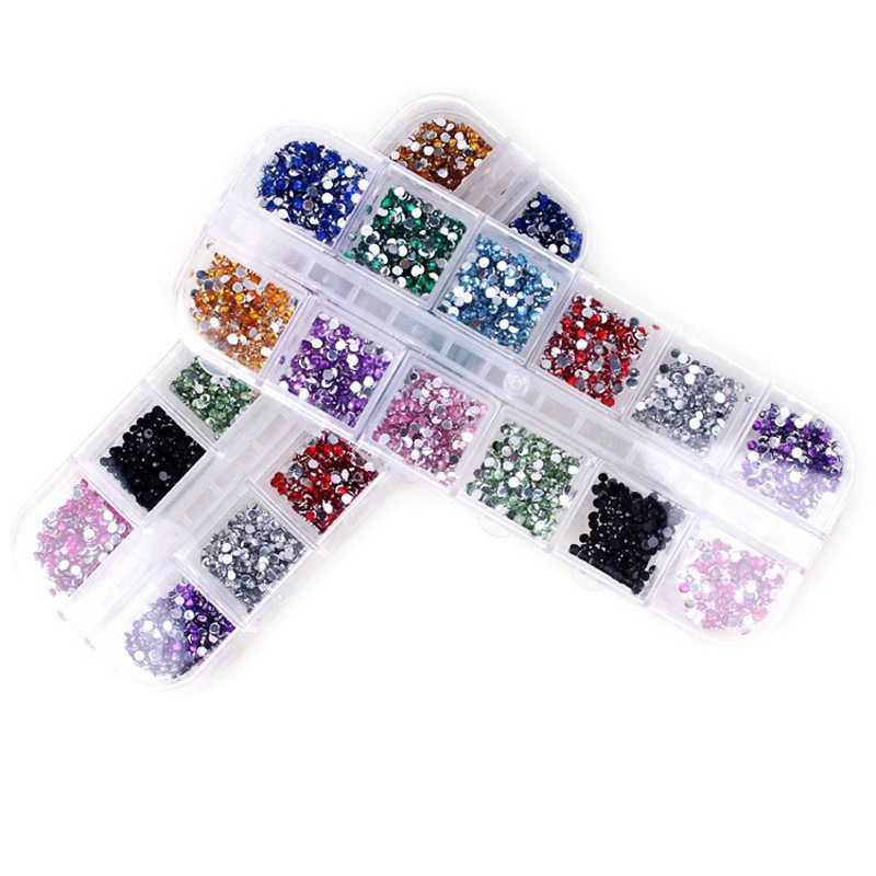 Gemengde Kleur Nail Rhinestones Stones Nail Art Decoraties Strass Decoratie 3D Manicure Steentjes Voor Nagels Art Accessoires