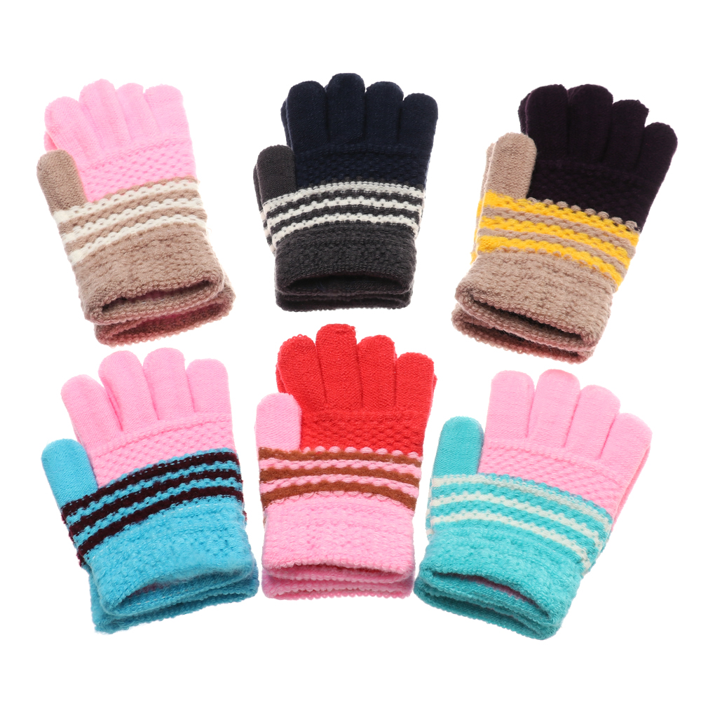 Offre spéciale gants doux et chauds pour enfants | 1 paire de gants de couleur bonbon, pour bébés garçons et filles, gants d'hiver chauds pour enfants, gants de tricot épais et jolis