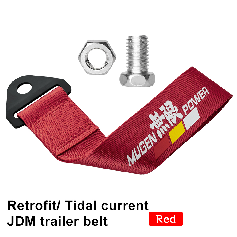 Nuovo stile JDM Racing Ropes Hook traino High Srtengh Nylon Car Bumper Rope gancio di traino universale HKS Tow Rope Strap Car decorativo: Arancione