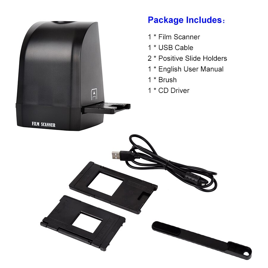 Mini Photo Slide scanner 135mm/35mm negative /slide Film Scanner Supports System Windows XP / Vista / 7 Negative Film Scanner