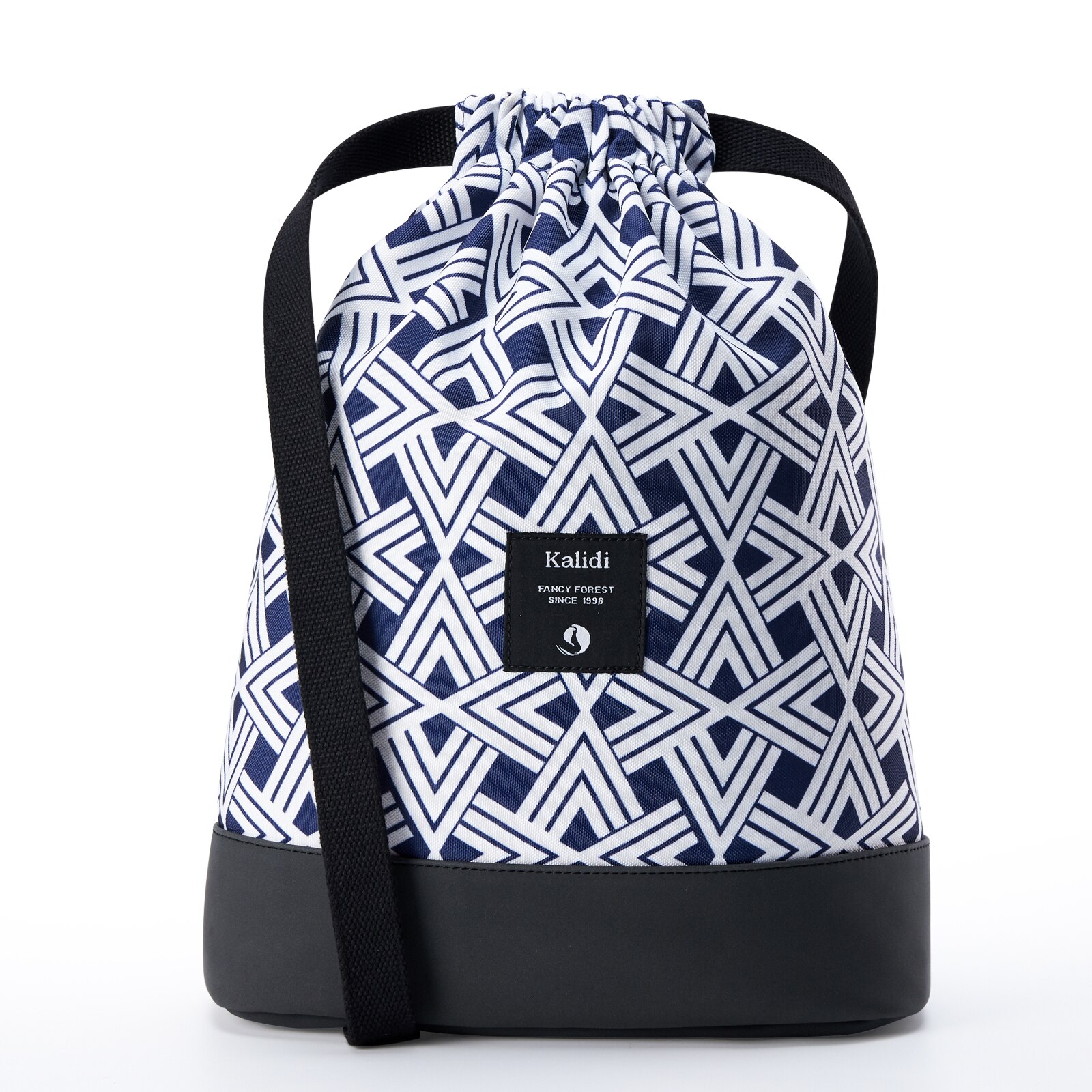 KALIDI Bag Backpack Drawstring Daypack Gymsack Gym Bag Sports Bag for Women &amp; Men with Inner Pocket 11 Liters Travel and City: Blue triangle