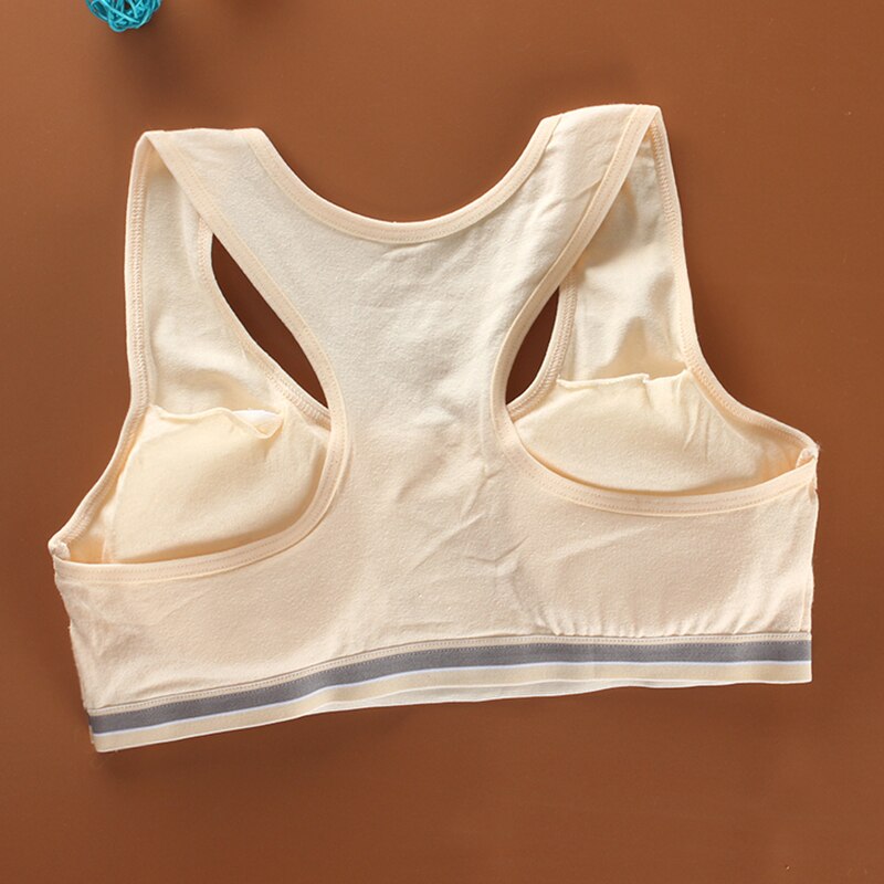 Pantie and Bra girls underwear vest development teens Suit Pure Cotton vest Double Layer Hipster Puberty Little Girl's 1 set