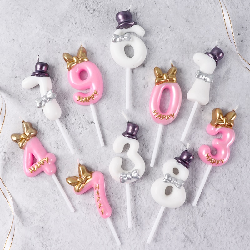 Cakelove bolos de 0 a 9 números, vela para festa de aniversário, itens para bolo, números de bolo, aniversário, festa de idade decorações