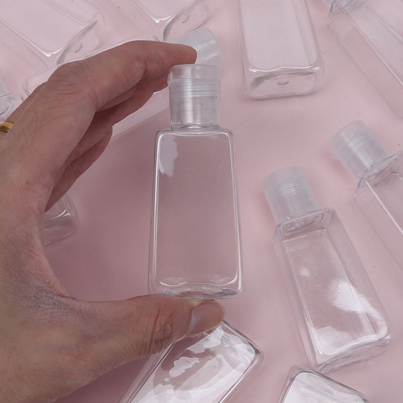 10Pcs 30Ml/1Oz Herbruikbare Plastic Lege Travel Size Fles Flip Cap Liquid Hand Lotion Shampoo Hand sanitizer Dispenser