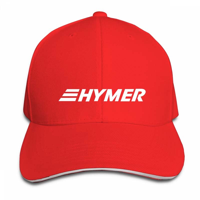 Hymer -sladies - Hymermobil Campervan motor-home mobile Baseball cap men women Trucker Hats adjustable cap: 2-Red