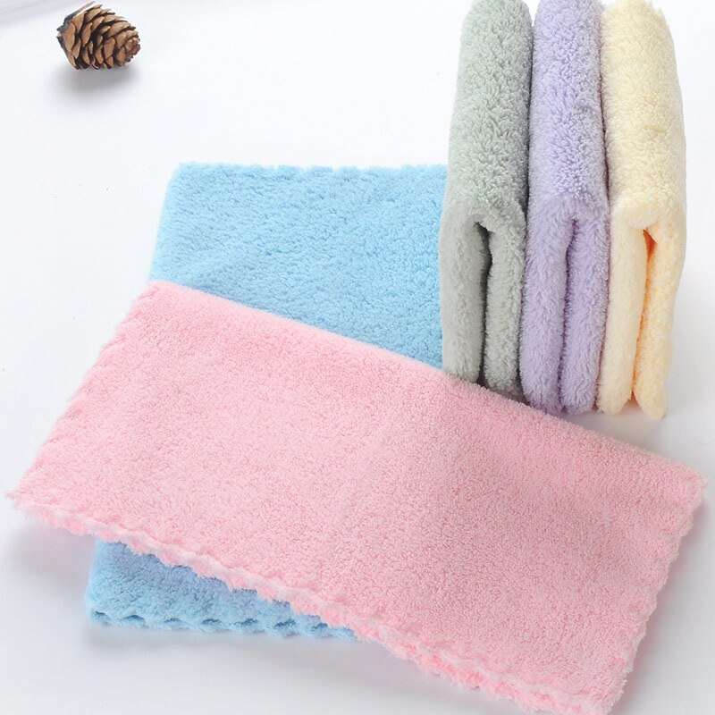 Mikrofiberhåndklæder blødt babyhåndklædelommetørklæde til spædbørn børn fodring badende ansigtsvask  ho 30*30cm ad0441