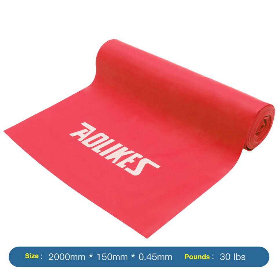 Aolikes elastiske yoga modstandsbånd naturlig latex gym fitness crossfit loop bodybulding træning træningsudstyr: 200cm røde