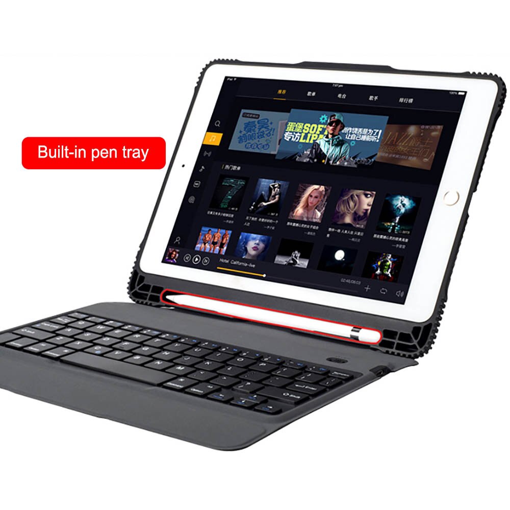 Caso de teclado para ipad pro 10.5 polegada 2017 com suporte lápis destacável teclado sem fio para ipad pro 10.5 "a1701 a1709 a1852