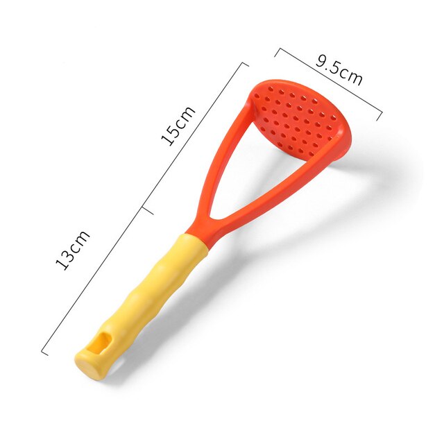 Potatoes Mud Pressure Mud Machine Potato Masher Ricer Fruit Vegetable Tools Portable with Handle Kitchen Gadgets Accessories: Yellow Orange