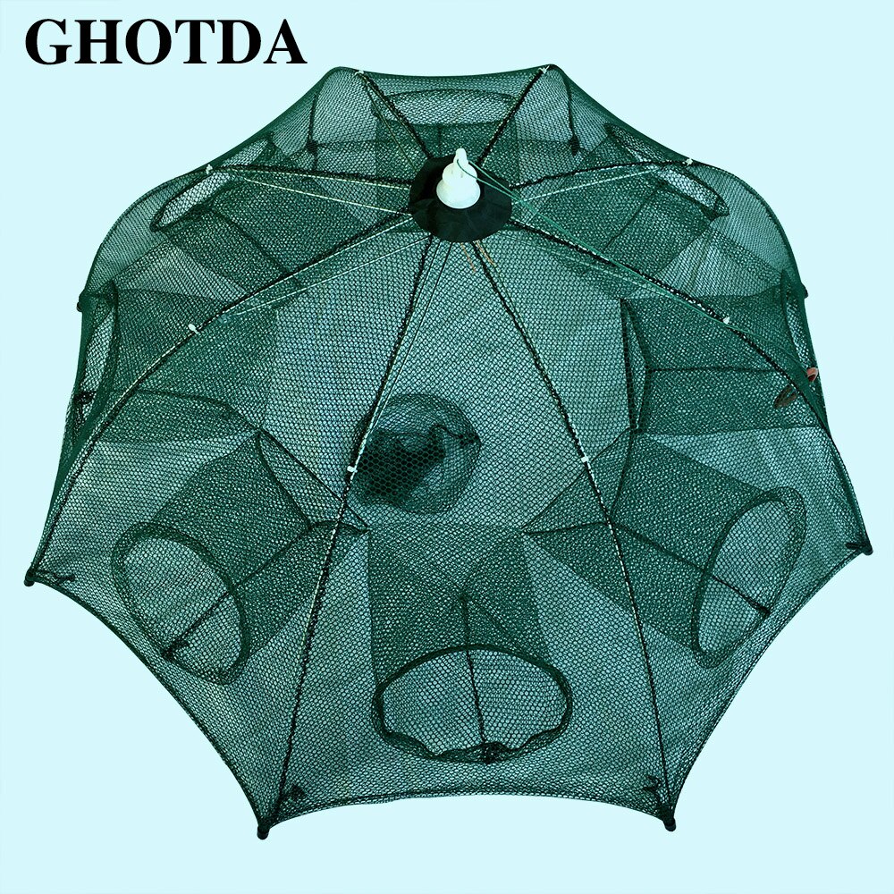 Folding Fishing Net Crawfish Fishing Network Shrimp Cast Dip Mesh Fish Trap