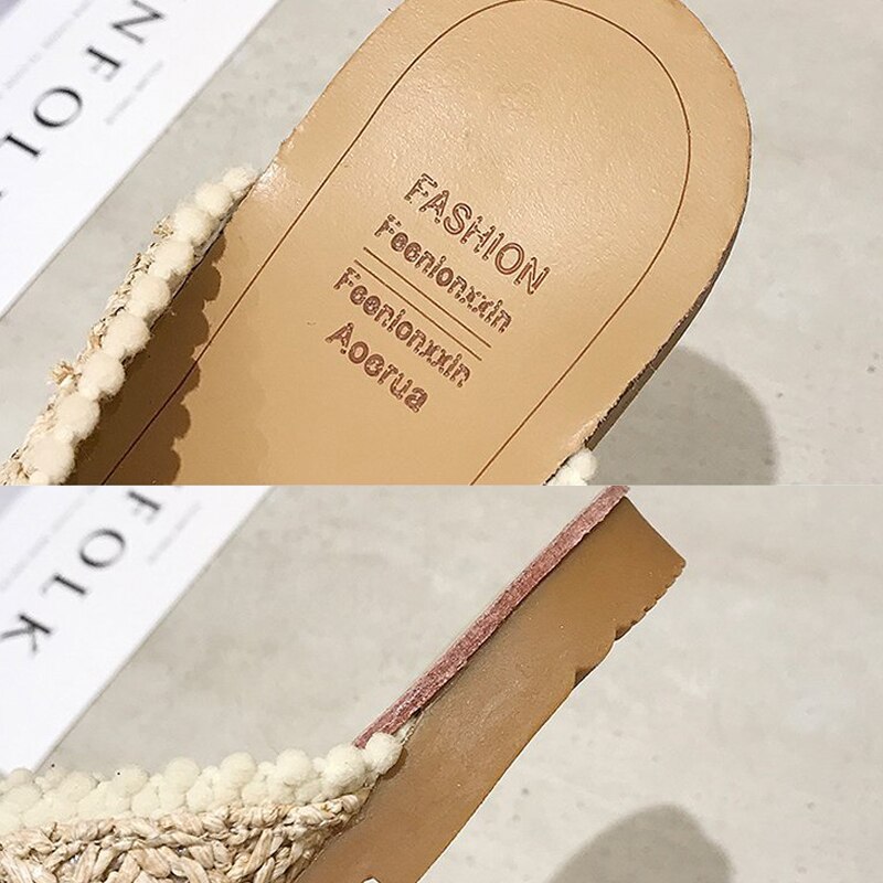 Nieuwe dames boho kruisweefsel platte pantoffels ademende slippers voor de zomer 19 ing