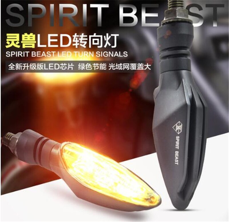 SPIRIT BEAST Motorcycle Signal Lights Modified Lights Waterproof Turn Lights LED Direction Lights Decorative Super Bright
