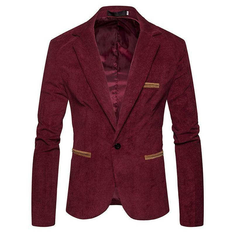 Business Tops Jacke Luxus Dünne Klage Taste Fit One herren Blazer Mantel Smoking: Burgund / 3XL