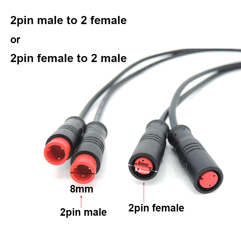 Répartiteur en Y m8 étanche à 2 broches, 1 mâle femelle à femelle mâle, connecteur de répartiteur de câble Julet 9mm, capteur de Signal, moteur de vélo électrique