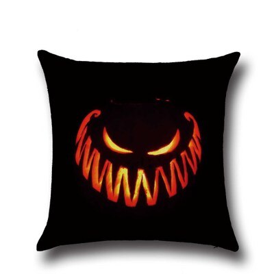 Halloween pudebetræk horror sofa betræk print græskar lys djævel smiley serie boligindretning pude pude pudebetræk  pp55: Farve 4