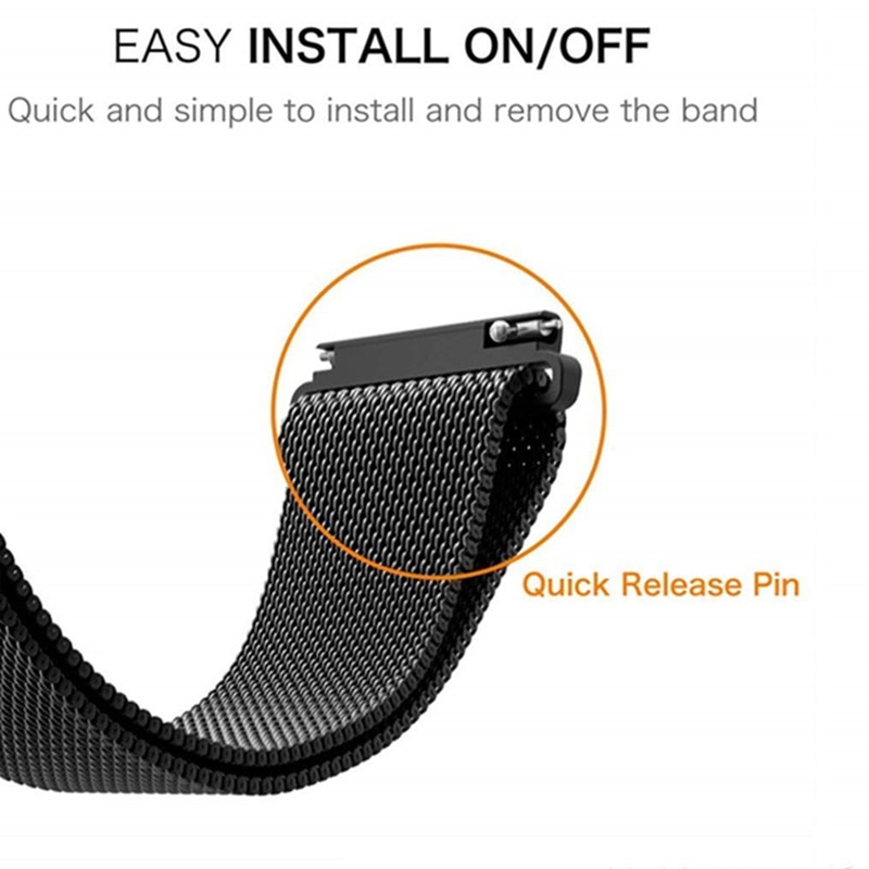 Milanese metall rostfritt ersättningsurband för garmin vivoactive 4s 4 garmin vivoactive 3 venu smarta tillbehör