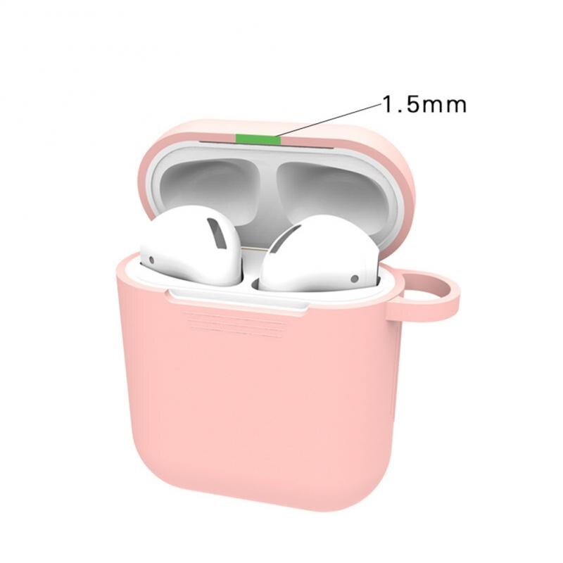 Uds fundas de silicona para Apple Airpods 1/2, funda protectora a prueba de golpes para auriculares inalámbricos, bolsas de caja de carga