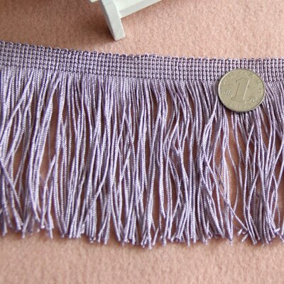 Longueur 1m largeur 10cm bricolage gros gland longue chaîne frange glands coupe dentelle rideau accessoires vêtements Textiles: light purple