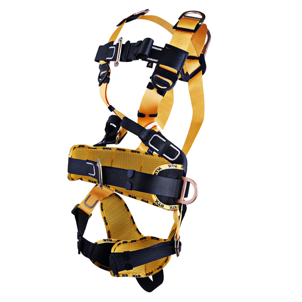 Full Body Rock Climbing High Work Rappelling Safety Harness Black Safety Tree Arborist Equipment Gear