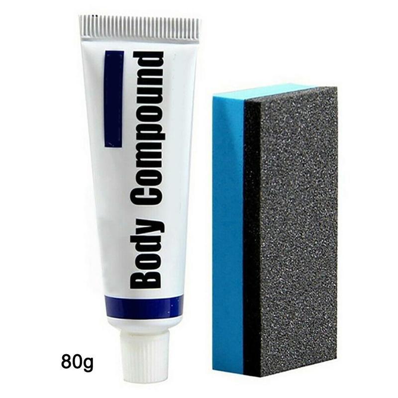 Kit de décapant de voiture de cire composée de carrosserie Kit de polissage de peinture de voiture peinture cire à gratter voiture pâte carrosserie Auto éponge réparation X2U6: Default Title