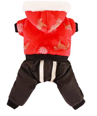 Kall vinter xxl hunddräkter butik på husdjur jumpsuit för tax shih tzu mops yorkie små djurkläder produkter: Jul rådjur / 8