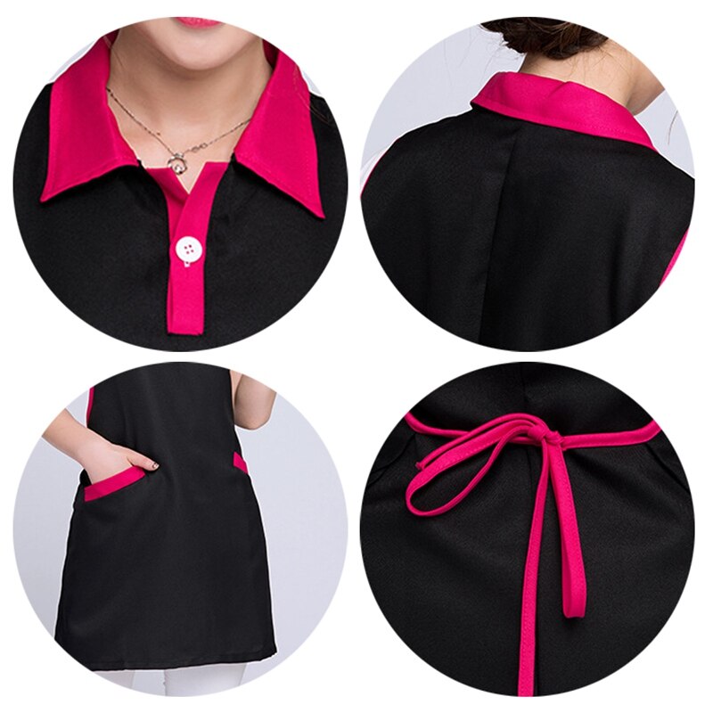 uniforme peluqueria mujer delantal Delantales de cocina para mujer, delantal de trabajo para peluquería, salón de belleza, Spa, corte de pelo, babero, capa de estilismo para el cabello, uniforme de tela de cintura