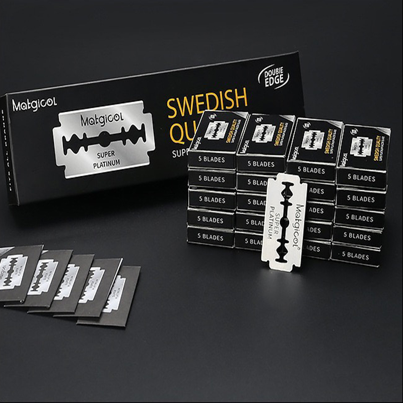 50/100PCS mens razor blade Swedish stainless steel barber double edge razor blade Razor Blades For Double Edge Razor
