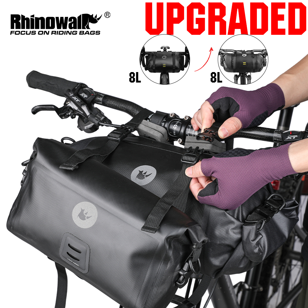 Rhinowalk Fietsstuurtas Waterdicht 4L-12L Fiets Voortas Reizen Bikepacking Fietsen Bagage Opbergtas Fietsaccessoires