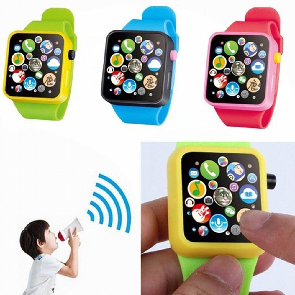 Kalender & Tijd smart watch Kinderen Vroege Onderwijs Speelgoed Polshorloge 3D Touch Screen Muziek Slimme Onderwijs Baby speelgoed rinkelen kids