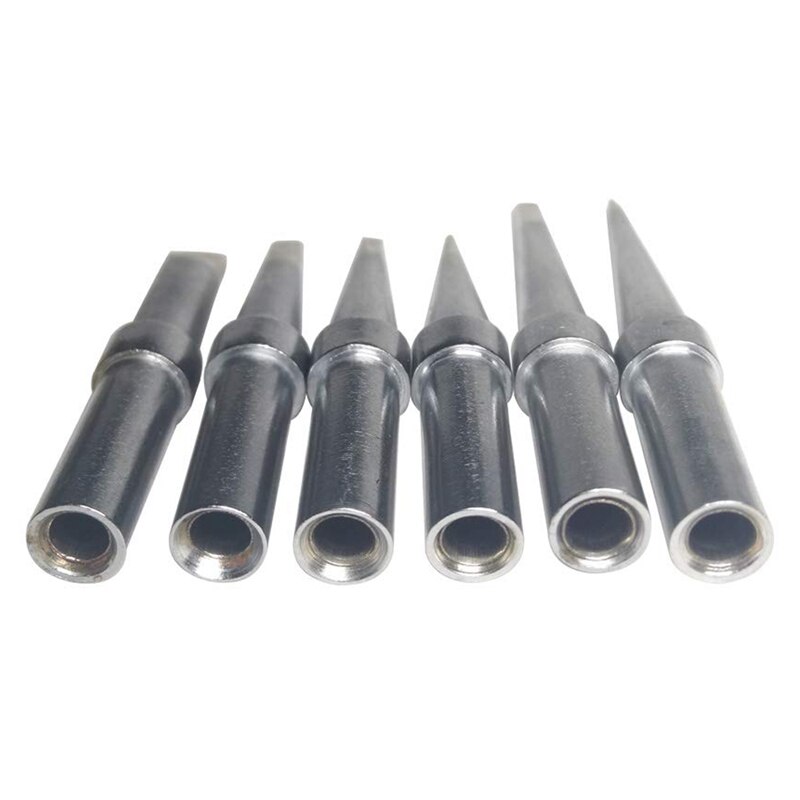 Solder Tips 6Pcs ET Soldering Iron Replacement Tips for WES51/50,WESD51,PES51 / 50,WE1010NA WCC100 LR21 ET Tip Series (6PCS-01)