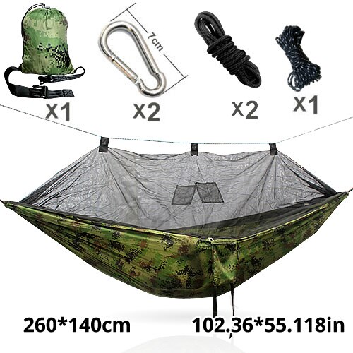 Myggenet hængekøje 260cm 210t nylon: Default Title