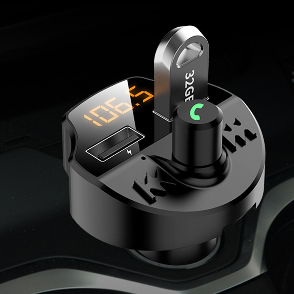 Bluetooth 5.0 Car Mp3 Player Adapter Battery Voltage Noise Reduction TF Card Hands-free Dual USB Charger