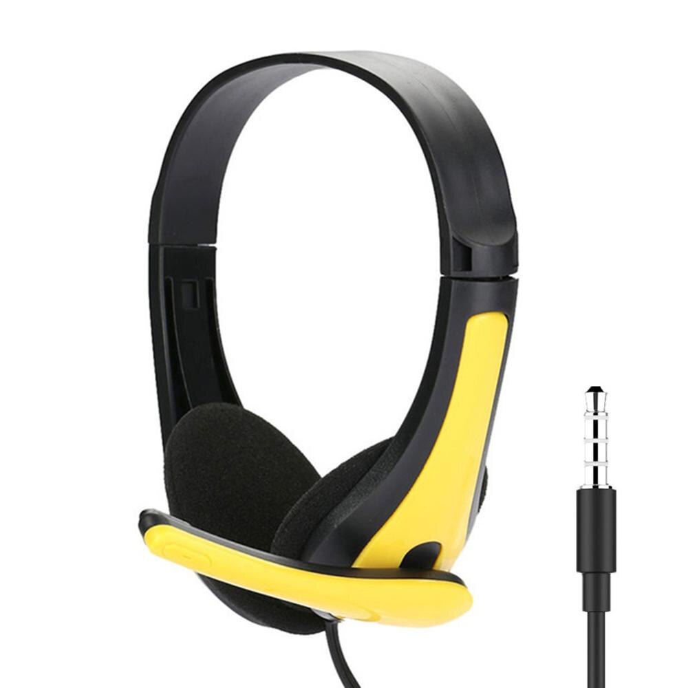 Head-Mounted Oortelefoon Gaming Headset Met Microfoon Noise Cancelling 3.5Mm Headset Voor Pc, PS4, Xbox Een: Yellow01