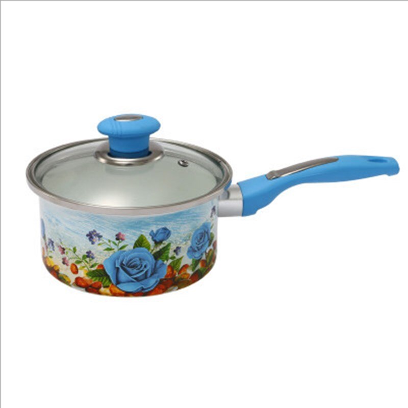 Non-stick Melk Pot Emaille Melk Pot Hete Melk Kleine Pot Shabu-Shabu Verdikte Non-stick Fornuis inductie Kookplaat Universele 15Cm