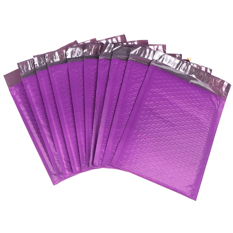 10pcs Bubble Mailers purple Poly Bubble Mailer Self Seal Padded Envelopes Bags For Book Magazine Lined Mailer Self Seal